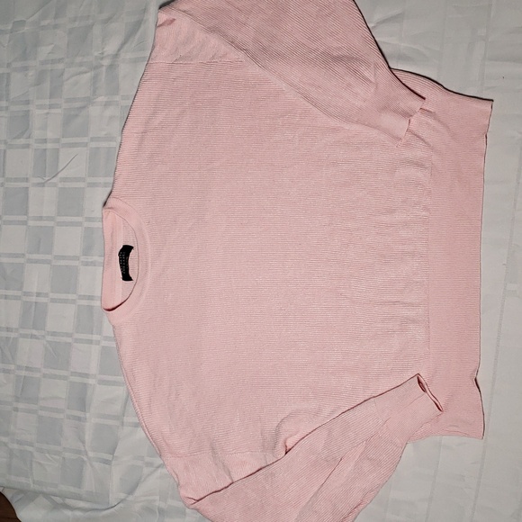 🤎Brunette The Label pink ribbed sweater L/XL p2p 23 🤎 - Picture 4 of 8
